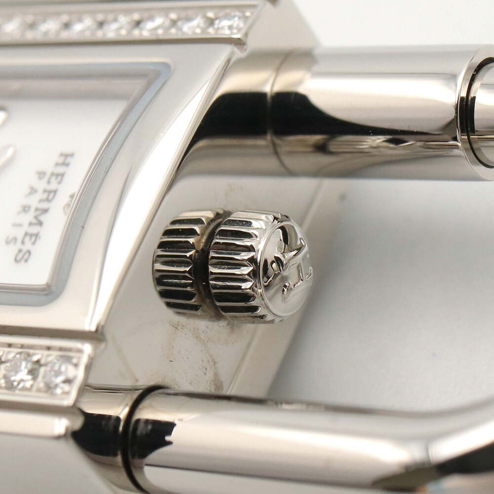 Hermes Kelly Mini Watch, Stainless Steel, Diamond, Women's, White (KE4.130) - Picture 7 of 14